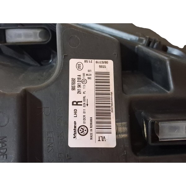 Farol Dianteiro L. D. Amarok 3.0 Original Led Xenon 2019 Direito/passageiro