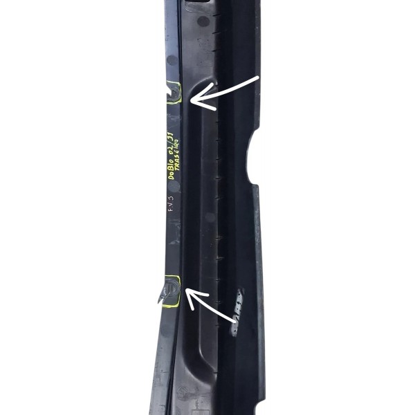 Capa Para-choque Traseiro Doblo 02/11 C/ Detalhes Preto