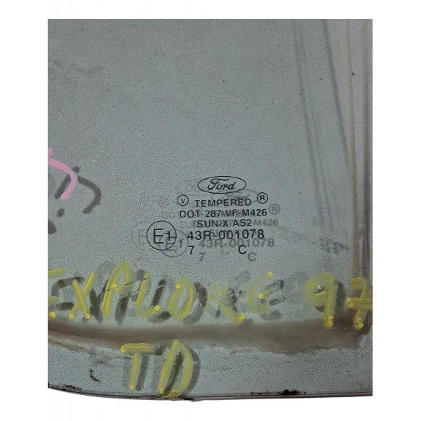 Vidro Fixo Porta T.d Explorer 1997 Cx754