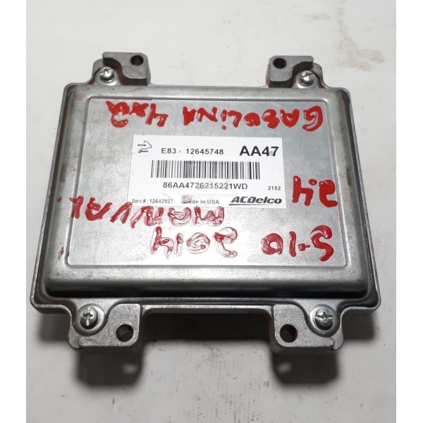 Módulo De Injeção Chevrol S10 20132.4 Flex 12645748 Aa Cx81